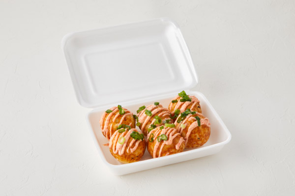 花高祭名物！うたげのたこ焼き（多聞くんの髪色明太マヨネーズ味）